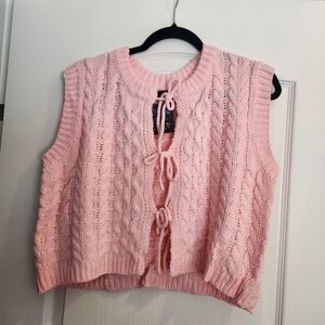 *Blakeley Designs Elegant Pink Knit Vest One Sizs BNWT*